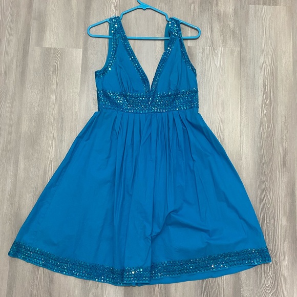 Marciano Bedazzled Blue Dress Size Large - Picture 1 of 8